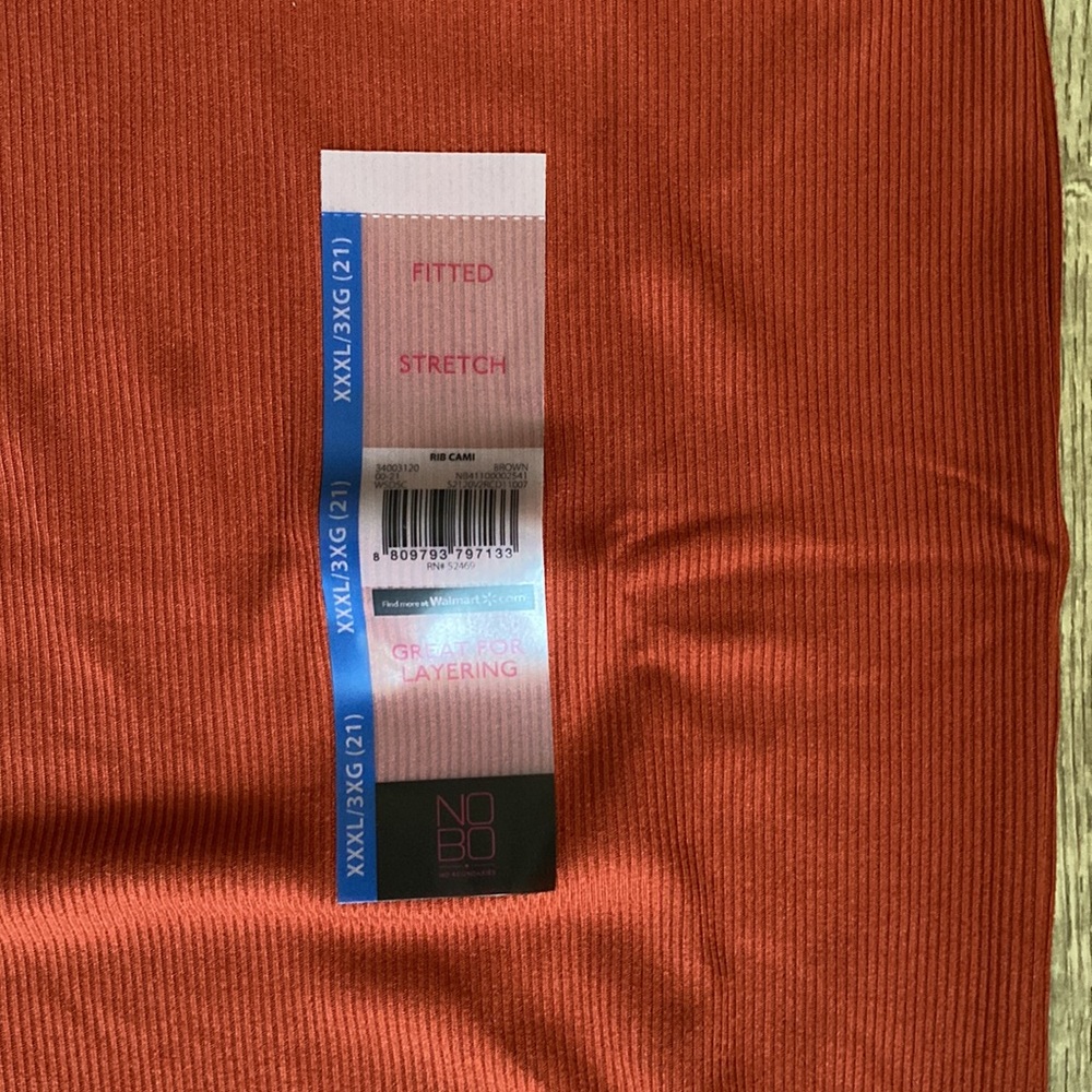 NWT NO BOUNDARIES RIB CAMI case pack 20 shirts - Picture 2 of 3